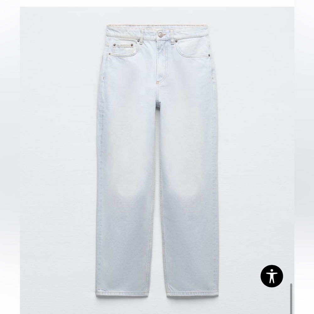 Blue loose fit Zara denim jeans - Picture 3 of 14